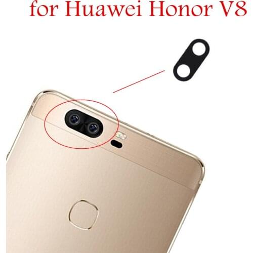 2piece for Huawei Honor V8 Back Camera Glass Lens Main Rear Camera Glass Cover Sticker Glass Lens Repair Spare Parts