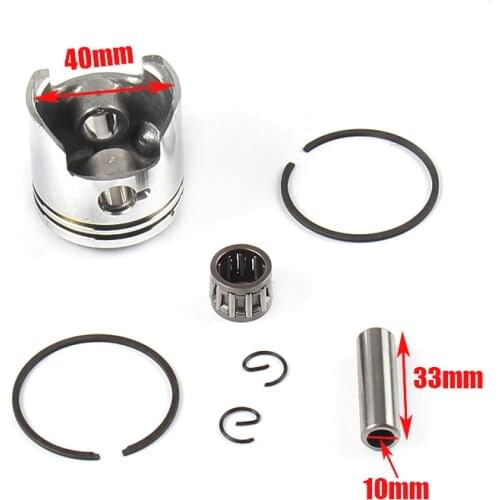2 Stroke 47cc Minimoto 40mm Piston 10mm Pin For Engine Parts Chinese Pocket Dirt Bike Mini Kids ATV Quad 4 Wheeler Baby Crosser