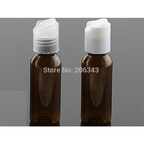 30ml brown PET bottle or lotion bottle or toilet water bottle with press lid