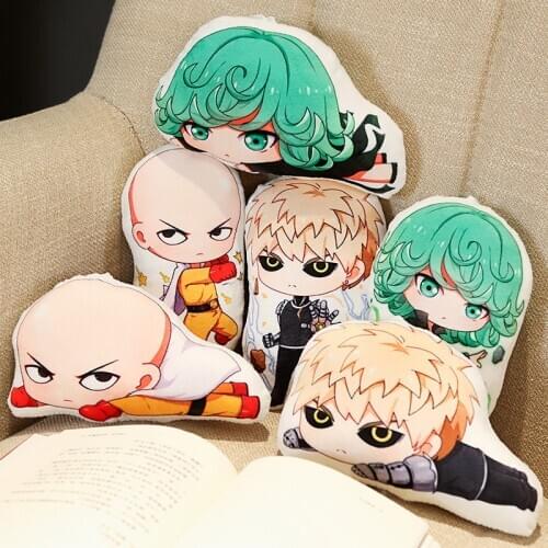 Anime One Punch Plush Doll Genos Saitama Tornado Plush Soft Stuffed Doll Cosplay Accessories Pendant Toys for Kids