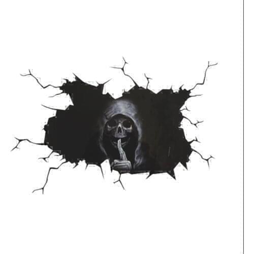 Car glass skull wall sticker shop window for Mitsubishi GT-PHEV XR-PHEV Delica Xpander L200 Mirage Samurai EX FORTIS