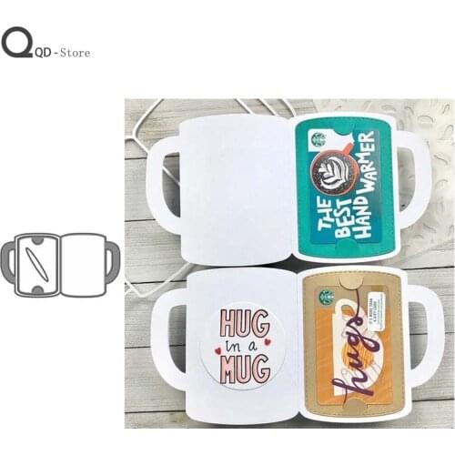 Large Tea Cup Metal Cutting Dies for Scrapbooking Mold Cut Stencil Handmade Tools DIY Card Make Mould Model Craft Decoration New
