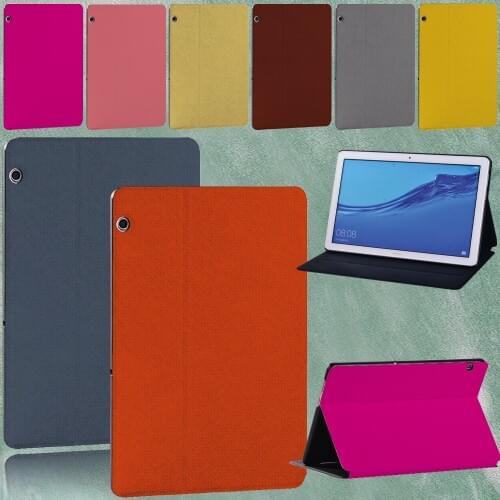 Tablets Case for Huawei MediaPad T5 10 10.1inch/M5 Lite 10.1/M5 10.8 Inch/T3 8/T3 10 9.6" Anti-fall Leather Cover + Stylus