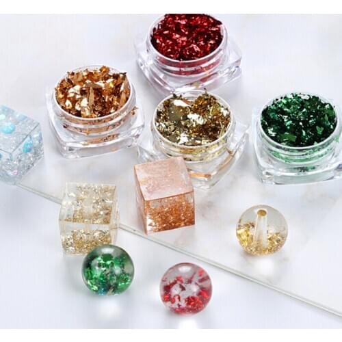 1 Box Colorful Broken Sugar Shell Pieces Flashing Debris UV Material Epoxy Resin Mold Making Jewelry Filling For DIY Jewelry