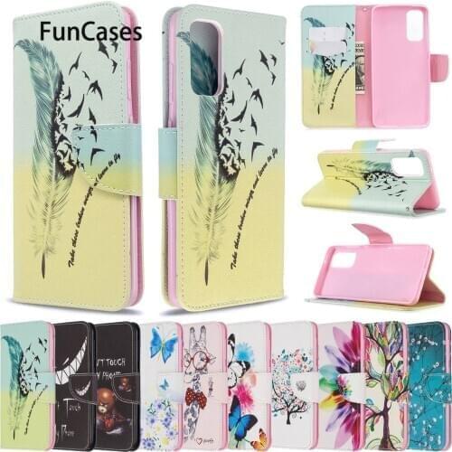 Floral PU Leather Phone Case For capa Samsung S20 Shell Cellular Phone Covers sFor Carcaso Samsung capinha S10E S10 Plus S20