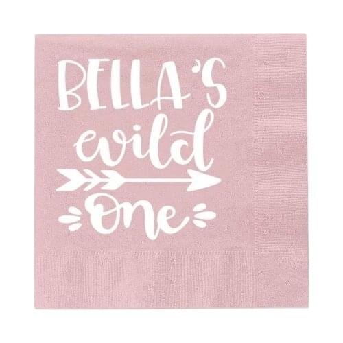 Wild One First Birthday Napkins,Boho Birthday,First Birthday Napkins, Birthday Party for Girls,Arrow Birthday Party baby shower