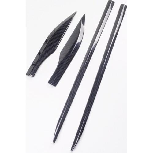 For Toyota C-HR 2016 2017 2018 Outer Side Door Body Cover Molding Trim 4pcs Carbon Fiber Style Car Styling Accessories