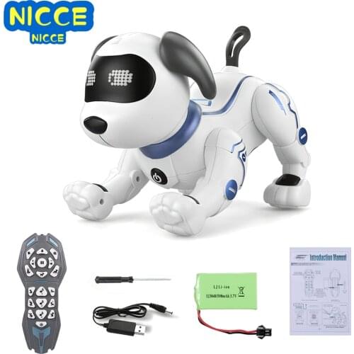 Nicce K16A Electronic Animal Pets RC Robot Dog Voice Remote Control Toys Music Song Toy for Kids RC Toys Birthday Gift
