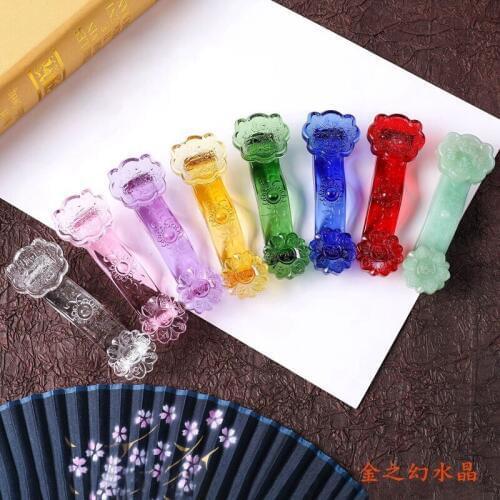 Feng Shui Chinese Ruyi crystal Home Office Decoration New house move Ornaments Ruyi Furnishing articles Moral good Lucky Gifts