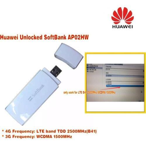 Huawei Unlocked SoftBank AP02HW 4G USB modem broadband LTE TDD B41 Dongle