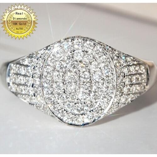 18k white gold 0.6ct Natural Real Diamond Ring Engagement&Wedding Jewellery have certificate