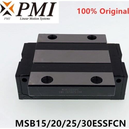 Taiwan PMI linear guide slider block carriage MSB15ESSFCN MSB20ESSFCN MSB25ESSFCN MSB30ESSFCN for CNC router MSB15/20/25/30E -N
