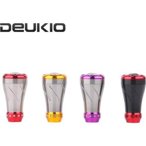 Metal Fishing Reel Handle Knob Spiral Pattern Refit Grip Knob for S/D Brand Reels Spinning Baitcasting Reel Handle Accessories