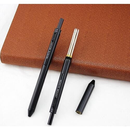 Metal Ballpoint Pen 3+1 Full Metal Multifunction Pen Multifunctional Mechanical Pencil 3 Color Ball Pens Creative Pen
