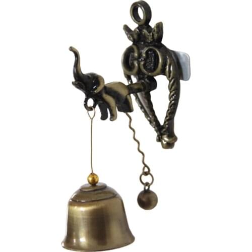 Retro Nostalgic Animal Door Bell Metal Iron Bell Wind Bell Pendant Wall Horse Elephant Owl Shaped Door Bell