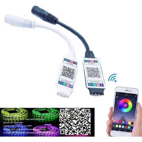 Mini RGB DC 5V 12V 24V Music Bluetooth-compatible LED Controller Light Strip Controller For RGB LED Strip