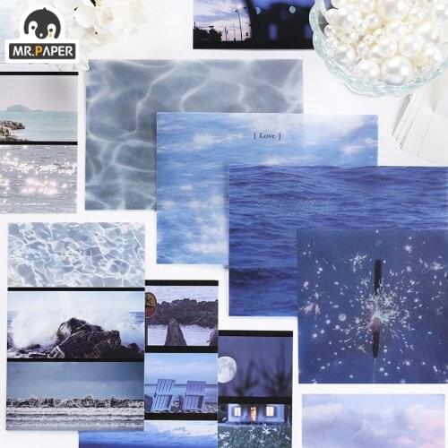 Mr.Paper 4 Ins Wind Galaxy Planting Series Creative Message Hand Account Decoration DIY Matchbox Material Paper