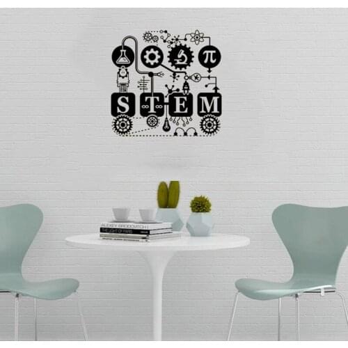 Scientific equipment experiment wall stickers Stem Wall Decal Home Decor For School Classroom Vinyl dw20131