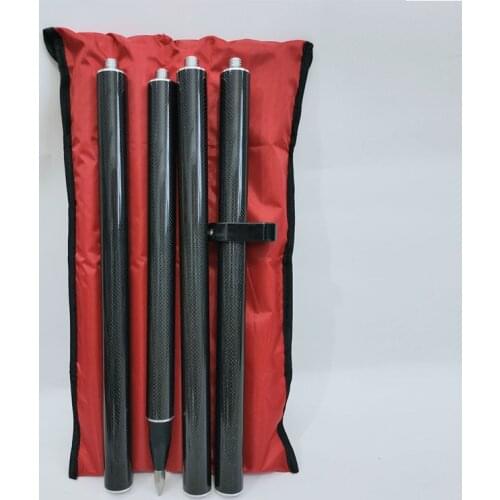Survey Pole 1.8M Length GPS Prism Pole Carbon Fibre GNSS RTK Surveying TYPE 4 pcs poles 5/8 thread