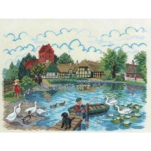 2021 Popular Embroidery Spring Morning Cross Stitch Tools and Supplies with 100% Cotton Floss & Free Shipping for Wall Decor