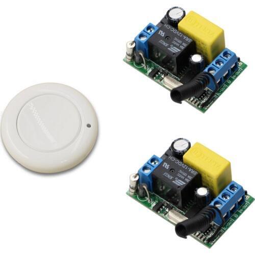 AC 220V 1CH Relay Wireless Remote Control Switch Remote Power Switch System 2Pcs Receiver + Transmitter