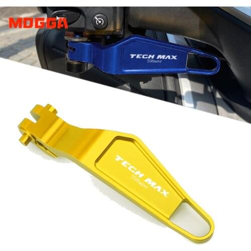 For Yamaha TMAX560 Tech-MAX 2020 High quality Motorcycle Aluminum Parking Hand Brake Lever Accessorie With Logo TECHMAX tmax