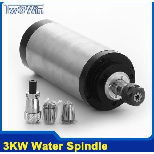 1.5kw Water Cooling Spindle CNC Milling Spindle Motor 24000rpm Machine Spindle Motor Engraving Milling Spindle with 4pcs Bearin