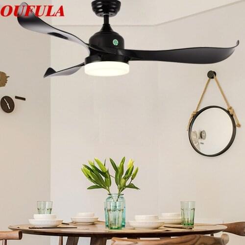 OUFULA Modern Ceiling Fan Lights With Remote Control Fan Lighting Decorative For Home Living Room Bedroom Restaurant