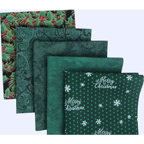 Pure Cotton Floral Patchwork Diy Handmade Patchwork Red Green Christmas Decoration Cloth Halloween Sunflower Print For Dress 22