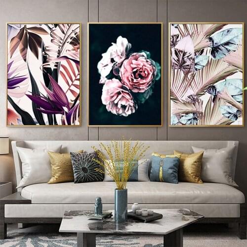 Triptych Diamond Painting Flower Modern Square Round Diamond Embroidery Full Display 5D Cross Stitch Mosaic HandmadeZP-4606