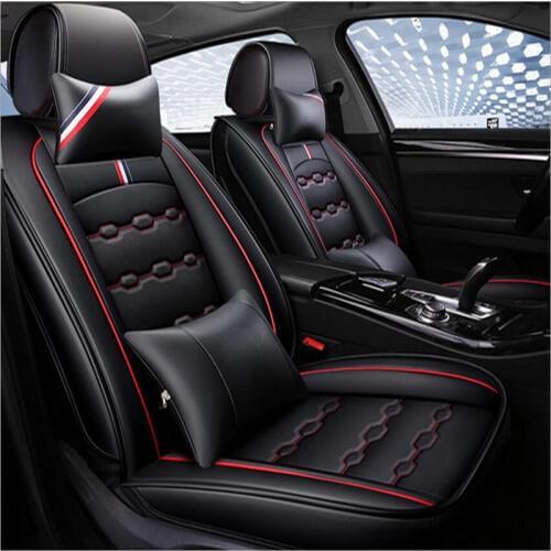 Front + Rear) Universal pu leather car seat covers For chevrolet aveo t250 t300 cruze captiva Car Seat Protector Covers styling