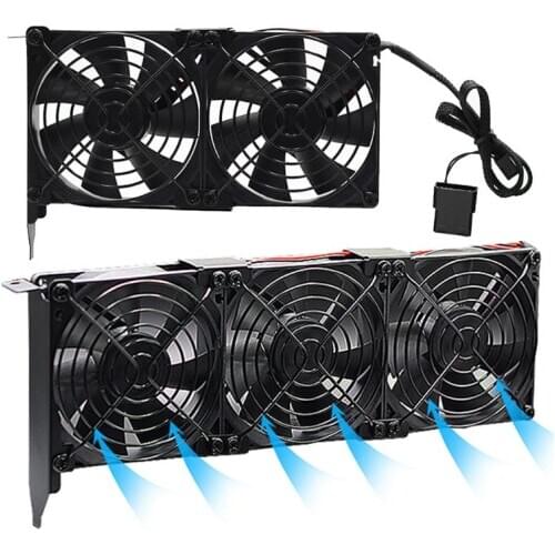 Universal VGA Cooler Dual 80mm Graphics Card Heatsink Double Three Fan GPU Radiator Partner Ultra High Speed Quiet