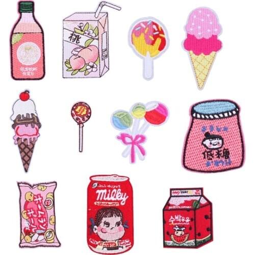 ZOTOONE Drink Patches for Clothing Diy Iron on Embroidery Personality Appliques Custom Patch for Kids Clothes Decors N