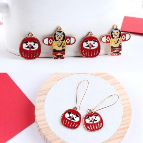 10pcs DIY jewelry accessories Japanese wind lucky kite open Damour drop oil alloy pendant enamel charm Earrings finding