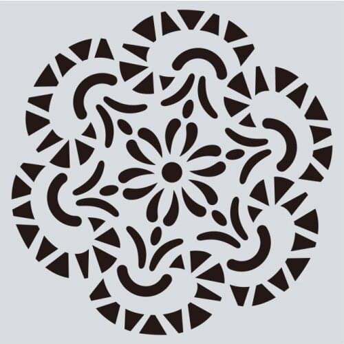 15*15 Layering Mandala Stencils for Diy scrapbook/photo album Decorative Embossing Painting Drawing stencil,home decor