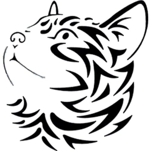 15.5*16CM Lovely Pet Cat Vinyl Decal Beautiful Car Stickers Car Styling Truck Motorcycle Accessories Black/Silver S1-1128