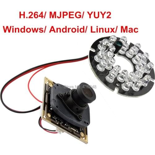 1920X1080 H.264 30fps 6mm lens 1/3" CMOS AR0330 sensor 24pcs IR LED 10-15m IR Distance infrared usb camera module