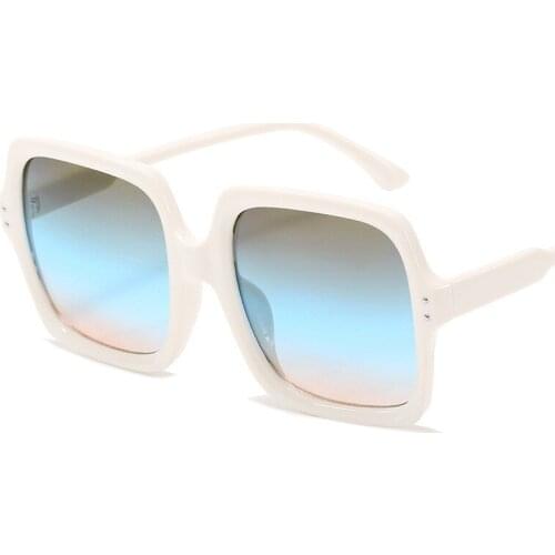 2021 New Luxury Vintage Square Sunglasses Women Fashion Brand Designer Oversized Sun Glasses Female Big Frame Show Shades