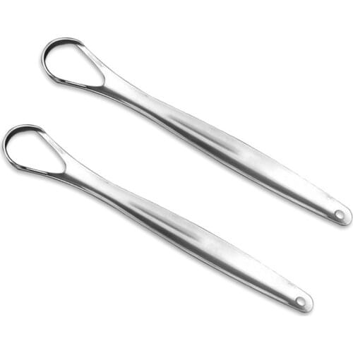 4PC Useful Tongue Scraper Stainless Steel Oral Tongue Cleaner Medical Mouth Brush Reusable Fresh Breath Maker NN