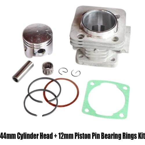 44mm 44-6 Cylinder Head + 12mm Piston Pin Bearing Rings Kit For 49cc 2 Stroke Engine Chinese Kids Mini Quad ATV Pocket Dirt Bike