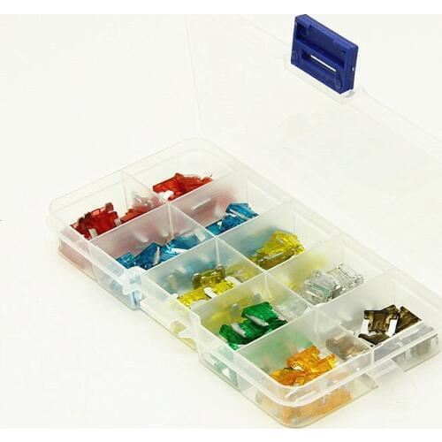 5 lots (500 pcs) AUTO 5A 7.5A 10A 15A 20A 25A 30A Low Profile Micro Blade Mini Fuse