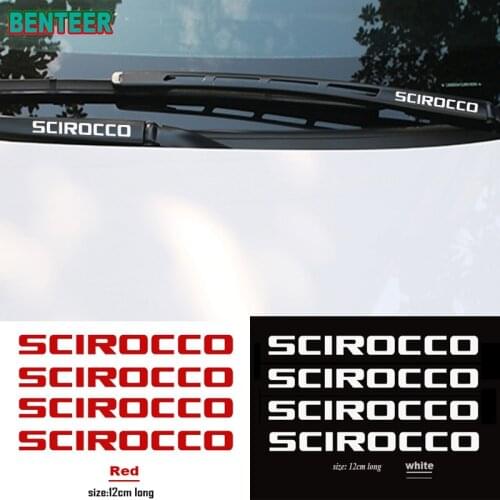 4pcs Car wiper sticker For VW VK Volkswagen GTI R Scirocco Auto Accessories