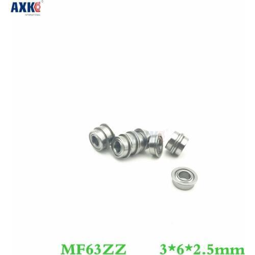 Axk 50pcs Free Shipping Boutique Flange Ball Bearings Mf63zz / Ddlf630zz Size 3*6*7.2*2.5*0.6 Mm