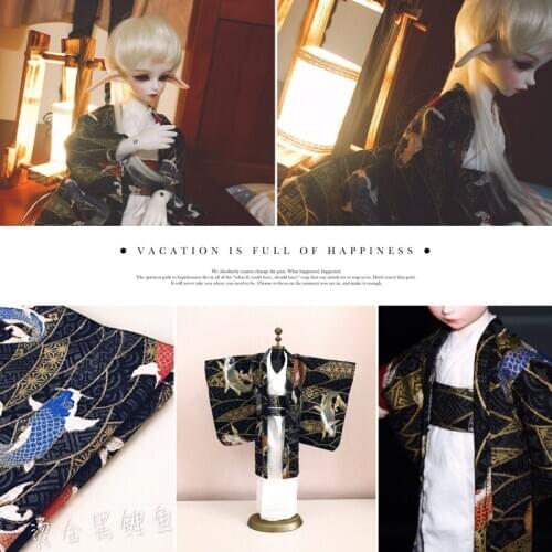 OB11 blyth 1/6 1/8 1/4 1/3 BJD clothes accessories ancient costume Japanese kimono yukata for BJD/SD Strong uncle doll C0439