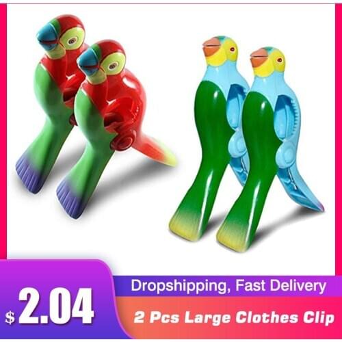 2 Pcs Large Bright Colour Clothes Clip Animal Shape Plastic Beach Towel Pegs Clothespin Clips To Sunbed Towel Clip Beach Clip 4