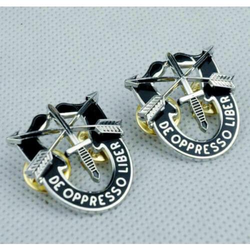 Two US Army Special Forces Beret Cap Badge De Oppresso Liber Pin Brooch A PAIR armyshop2008