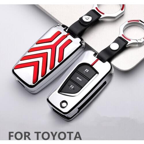 Zinc Alloy Car fold Key Cover Case For Toyota Auris Corolla Reiz Avensis Verso Yaris Aygo Rav4 Scion TC IM 2015 2016 Accessories