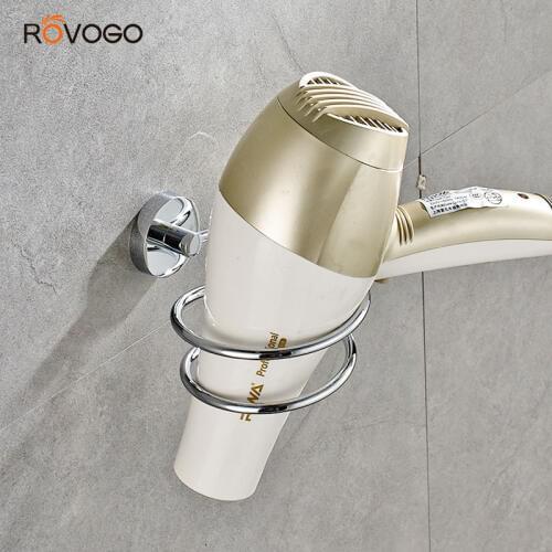ROVOGO Stainless Steel Hair Dryer Holder Wall Mount, Hair Care Styling Tool Organizer Storage