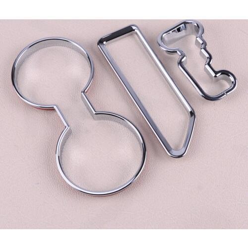 Water Cup Holder Storage Box Gear Shift Panel Frame Cover Trim Sticker ABS Fit For Jeep Compass Patriot 2011 2012 2013 2014 2016