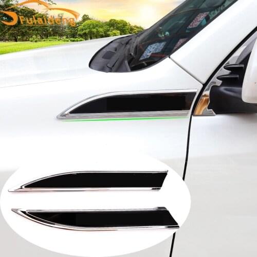 For Toyota Land Cruiser PRADO FJ150 2010-2020 ABS Chrome Fender Leaf Board Emblem Accent Moulding Trim Cover Car accessories